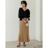 綺麗見えシルエットとリラクシーな穿き心地が魅力 楊柳カットソーフレアスカート | Re:EDIT | 詳細画像12