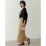 綺麗見えシルエットとリラクシーな穿き心地が魅力 楊柳カットソーフレアスカート | Re:EDIT | 詳細画像14