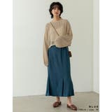 綺麗見えシルエットとリラクシーな穿き心地が魅力 楊柳カットソーフレアスカート | Re:EDIT | 詳細画像15