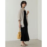 綺麗見えシルエットとリラクシーな穿き心地が魅力 楊柳カットソーフレアスカート | Re:EDIT | 詳細画像10