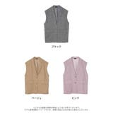 シンプルコーデに羽織るだけで品のある着こなしに リネンタッチテーラードベスト | Re:EDIT | 詳細画像18