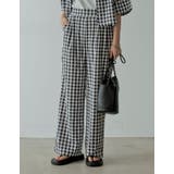 ブラック(001) | 大人だからこそ似合うノスタルジックなギンガムチェックが旬 ギンガムチェックパンツ | Re:EDIT