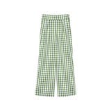 グリーン(017) | 大人だからこそ似合うノスタルジックなギンガムチェックが旬 ギンガムチェックパンツ | Re:EDIT