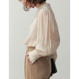 大人フェミニンな旬のシアートップス シアーポプリンボリュームスリーブブラウス | Re:EDIT | 詳細画像3