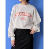 フロントロゴデザインが今っぽい雰囲気に 裏毛カレッジロゴスウェット トップス | Re:EDIT | 詳細画像5