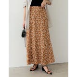 繊細な小花柄が大人の魅力を引き立てる デシン小花柄マーメイドスカート スカート | Re:EDIT | 詳細画像3