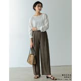 リラクシーな楊柳パンツでこなれ感UP 楊柳プリーツウエストタックストレートパンツ | Re:EDIT | 詳細画像15