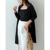 ブラック(001) | 2丈から選べるとろみロングカーディガン | Re:EDIT