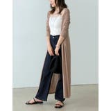 モカ(028) | 2丈から選べるとろみロングカーディガン | Re:EDIT