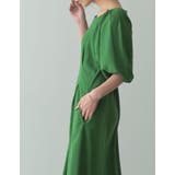 [低身長/高身長サイズ有]ポーラボリュームスリーブフレアマキシワンピース | Re:EDIT | 詳細画像15 