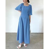 [低身長/高身長サイズ有]ポーラボリュームスリーブフレアマキシワンピース | Re:EDIT | 詳細画像3 