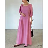 [低身長/高身長サイズ有]ポーラボリュームスリーブフレアマキシワンピース | Re:EDIT | 詳細画像6 