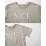 シンプルかつモードに決まる旬の1枚 NICEロゴプリントTシャツ トップス | Re:EDIT | 詳細画像30 