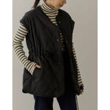 ブラック(001) | 大人カジュアルコーデを楽しむ2WAYキルトジャケット | Re:EDIT