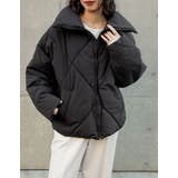 ブラック(001) | ダイヤキルト中綿ダウンジャケット | Re:EDIT