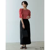 袖ボリュームが品のあるこなれスタイルにぴったり パワーショルダーシアーブラウス | Re:EDIT | 詳細画像15