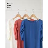 袖ボリュームが品のあるこなれスタイルにぴったり パワーショルダーシアーブラウス | Re:EDIT | 詳細画像2