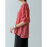 袖ボリュームが品のあるこなれスタイルにぴったり パワーショルダーシアーブラウス | Re:EDIT | 詳細画像21