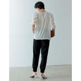 袖ボリュームが品のあるこなれスタイルにぴったり パワーショルダーシアーブラウス | Re:EDIT | 詳細画像29