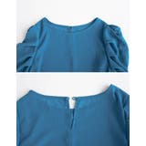 袖ボリュームが品のあるこなれスタイルにぴったり パワーショルダーシアーブラウス | Re:EDIT | 詳細画像30