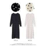 甘くなりすぎないドット柄が旬 ドット柄ウエストシャーリングワンピース ワンピース | Re:EDIT | 詳細画像16
