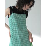 ギンガムチェック裾プリーツキャミワンピース ワンピース ジャンパースカート | Re:EDIT | 詳細画像12 