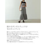 ギンガムチェック裾プリーツキャミワンピース ワンピース ジャンパースカート | Re:EDIT | 詳細画像6 