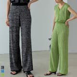 ラフ×モードに着こなせるリネンタッチニットパンツ | Re:EDIT | 詳細画像1