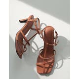 キャメルブラウン(007) | 縦のベルトデザインで美脚見せも叶える 細ストラップミュールサンダル シューズ | Re:EDIT