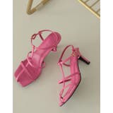 縦のベルトデザインで美脚見せも叶える 細ストラップミュールサンダル シューズ | Re:EDIT | 詳細画像4