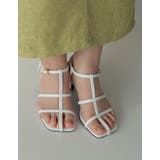 縦のベルトデザインで美脚見せも叶える 細ストラップミュールサンダル シューズ | Re:EDIT | 詳細画像21