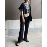 普段のワードローブに加えたい、美脚スラックス ツイルフィットフレアスラックス | Re:EDIT | 詳細画像30