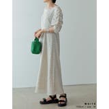 1枚でコーデが完成する美シルエットワンピース ドット柄ギャザースリーブワンピース | Re:EDIT | 詳細画像14