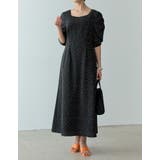 1枚でコーデが完成する美シルエットワンピース ドット柄ギャザースリーブワンピース | Re:EDIT | 詳細画像9