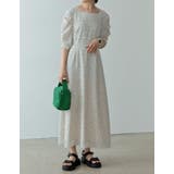 1枚でコーデが完成する美シルエットワンピース ドット柄ギャザースリーブワンピース | Re:EDIT | 詳細画像10