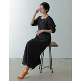 1枚でコーデが完成する美シルエットワンピース ドット柄ギャザースリーブワンピース | Re:EDIT | 詳細画像21