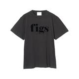 チャコール×ブラック(006) | 配色フロッキーロゴがアクセント フロッキーロゴTシャツ トップス | Re:EDIT