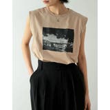 ベージュ(004) | スタイリッシュなカジュアルTシャツ USAコットンフォトプリントTシャツ トップス | Re:EDIT
