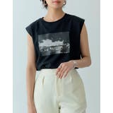 スタイリッシュなカジュアルTシャツ USAコットンフォトプリントTシャツ トップス | Re:EDIT | 詳細画像4