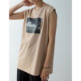 スタイリッシュなカジュアルTシャツ USAコットンフォトプリントTシャツ トップス | Re:EDIT | 詳細画像5