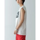 スタイリッシュなカジュアルTシャツ USAコットンフォトプリントTシャツ トップス | Re:EDIT | 詳細画像8