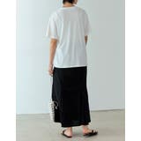 接触冷感素材でひんやり快適な着心地 接触冷感とろみロゴTシャツ トップス | Re:EDIT | 詳細画像12