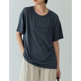 接触冷感素材でひんやり快適な着心地 接触冷感とろみロゴTシャツ トップス | Re:EDIT | 詳細画像4