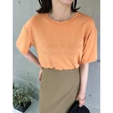 接触冷感素材でひんやり快適な着心地 接触冷感とろみロゴTシャツ トップス | Re:EDIT | 詳細画像5