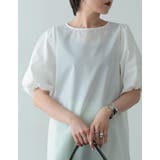 ぽわんとした袖デザインが旬の着こなしに ブロードバルーンスリーブワンピース | Re:EDIT | 詳細画像13