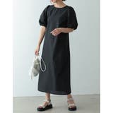 ぽわんとした袖デザインが旬の着こなしに ブロードバルーンスリーブワンピース | Re:EDIT | 詳細画像3