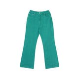 グリーン(017) | 綺麗なレッグラインを叶えるコットンカラーフレアパンツ | Re:EDIT