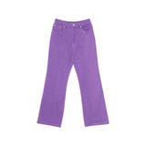 パープル(020) | 綺麗なレッグラインを叶えるコットンカラーフレアパンツ | Re:EDIT