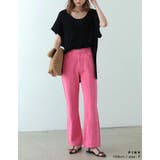 綺麗なレッグラインを叶えるコットンカラーフレアパンツ | Re:EDIT | 詳細画像4