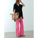 綺麗なレッグラインを叶えるコットンカラーフレアパンツ | Re:EDIT | 詳細画像7